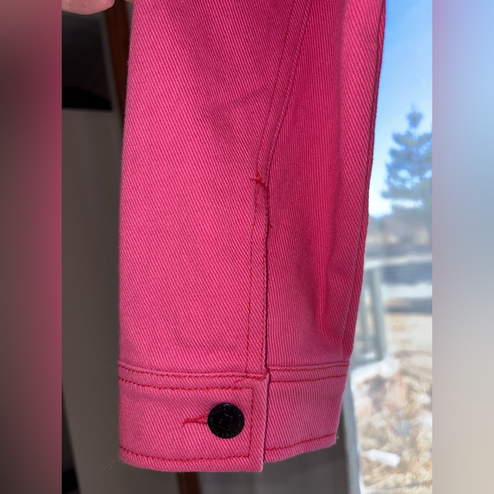 Women's Pink Denim Jacket - Picture 10 of 14